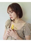 パーソナルカラーイエベ春タイプ 前髪有りミニボブ