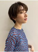 ニュアンスパーマショートカット前髪カットショートボブ髪質改善