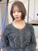 ミリ(mm)&nbsp;レイヤーボブ オリーブベージュ カラー 韓国 髪質改善 仙台