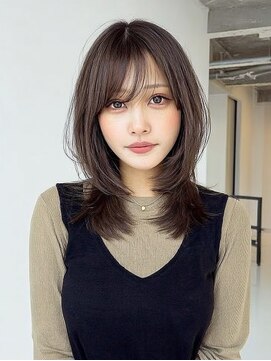 アンドレイ 表参道(andrey) 着物ヘア/ダークアッシュ/ミディアムレイヤーカット/表参道