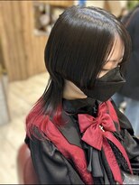 ブラウン(Brown)&nbsp;ボブレイヤーウルフ×裾カラー