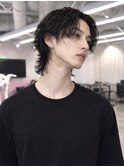 ニュアンスパーマ　ウェーブパーマ　メンズウルフ　MOMO