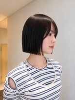 フォト 新宿三丁目(foto) 地毛風縮毛矯正韓国風顔まわりレイヤー小顔ボブ切りっぱなしボブ