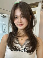 ライン(LINE) 韓国風/レイヤー/前髪カット/オリーブ/透明感/ハッシュカット