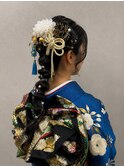 成人式華やか編みおろしアレンジ