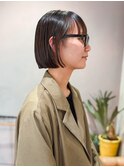2. 艶ストレートボブ/大人かわいい/デザインカラー/ボブ