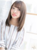 斜めバング×ワンカールの好感度セミディb上尾10代20代30代40代