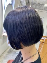 ビードロ 吉祥寺店(vi dro)&nbsp;ボブ×ネイビーカラー×ヴェールカラー×内巻きワンカール