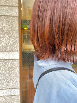 ニコアヘアデザイン(Nicoa hair design) ブリーチなしオレンジブラウン