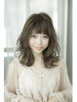 ルルディ バイ アフロディーテ銀座(luludi by APHRODITE) 黒髪/グレーベージュ/レイヤーロング/前髪パーマ/銀座