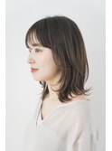 絶壁解消大人かわいい透けバング抜け感ヘアノームコアミディアム