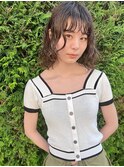顔まわりウルフパーマ
