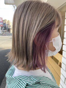 オーガニックエコ 川越(organic+eco) 大人かわいいつやボブ×ミルクティーカラー