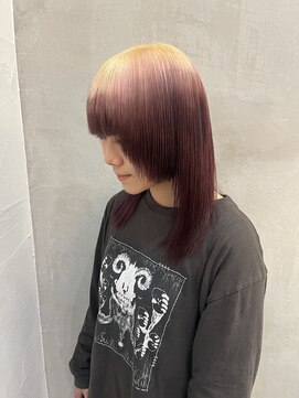 ロンドエニカ 大宮(Lond enika) 韓国ウルフボブブリーチダブルカラーケアブリーチ[大宮]