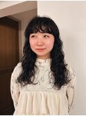 ロングのふわふわパーマ〇