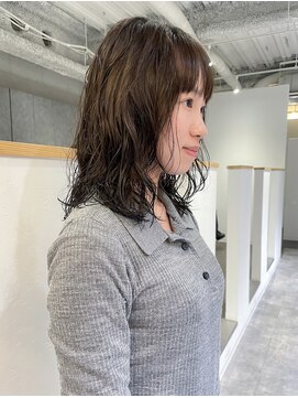 カフ(CAF) CAF照下　大阪心斎橋　似合わせカット 伸ばしかけパーマ