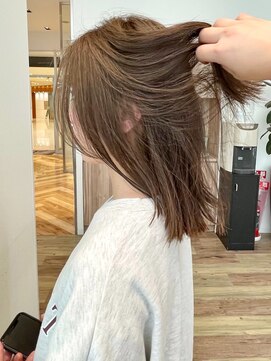 ケーツー あべのキューズモ－ル店(K-two) オリーブベージュカラー*レイヤーカット*ミディアムレイヤー