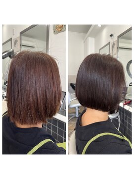 フリーダム(FREE-DOM) 前髪なしのフェイスレイヤーボブ