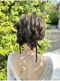 【ヘアセット】ねじりツインアレンジ