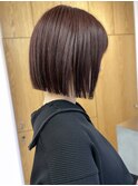 切りっぱなしボブ×ミニボブ×ぱつっとボブ
