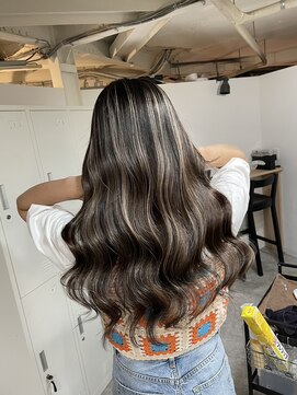 アンジェリカ 尼崎店(ANGELICA) 【難波】ベージュコントラストハイライト　大人ハイライト