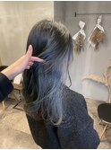 ■ブルー×ブラック インナーカラー