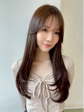 ハニー 町田(HONEY) 髪質改善レイヤーカットバイカルテヘーゼルベージュ韓国風前髪3