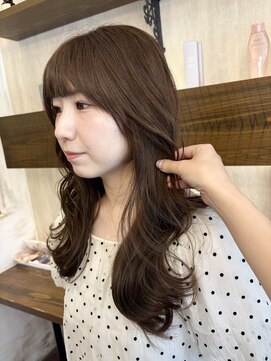 フレア 西口店(FLEAR) milktea beige×ふわふわlayer cut