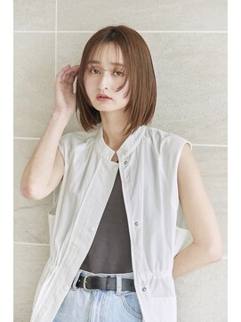 タッセルボブ/切りっぱなしボブ/長めボブレイヤー/大人長めボブ