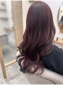 カシスレッドとブラックのエンドカラー【新越谷・南越谷】
