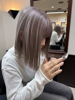 シクネ 新潟駅 万代(SHICUNE)&nbsp;【新潟駅前】タッセルボブ　ボブ　ミルクティーベージュ