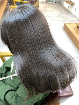 ランプ(Lamp) くびレイヤー グレーベージュ 白髪染め 白髪ぼかし 髪質改善