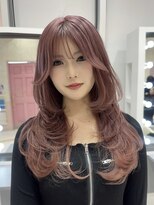 リー 梅田(Lee)&nbsp;arisa/ブリーチ2回必須/ピンクベージュ/韓国風カラー/レイヤー