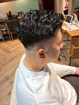 ヘアーショップ エヌアンドエー 越谷店(hair shop N&A)&nbsp;男前なアップスタイルと相性○フェード×ニュアンスパーマ
