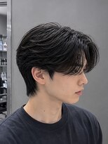 《メンズ/曲がる縮毛矯正/メンズパーマ》nui MEN 茨木店&nbsp;ミルクティーブロンド/ダークブルー/デジタルパーマ/茨木