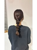 編みおろしアレンジ　[２０代/３０代/編みおろし/ヘアセット]