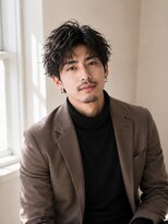 アディクト イースト 東陽町東口(addict EAST)&nbsp;シースルーバングフェザーパーマラウンドウェーブ韓国マッシュ