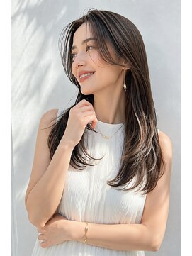 アッシュ 学芸大学店(Ash) ロング/大人女性/グレージュ/白髪ぼかしハイライト/髪質改善