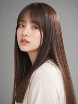 トリニティ(trinity) 髪質改善 縮毛矯正 ストレート ロングレイヤーカット 前髪 小顔