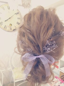 ヘアメイクアンドセットサロン リッコ(Hair make&set salon Ricco) 波ウエーブのオトナ女子ヘアアレンジ