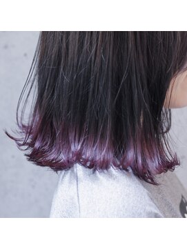 マッシュ 北堀江(MASHU) パープルカラーの外ハネボブ 佐伯