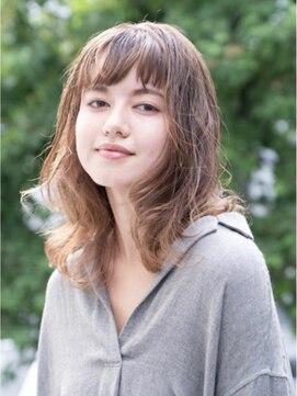 エムスラッシュ ストリートマーケット スマートサロン センター北(M.SLASH) 【M.SLASH】簡単オシャレなセミディーヘア/くすみカラー