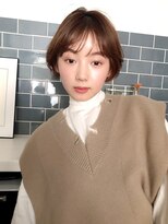 アイティー バイ アルバム 中野店(IT by ALBUM) チャコールブラウン_厚めバングローライトスリークボブ_7059