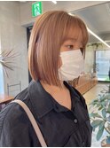 ベージュカラー / ボブ / 切りっぱなしボブ
