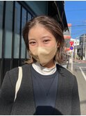大人可愛いミニボブ/インナーカラー/ぶつ切りボブ/20代30代40代
