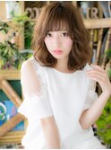 くせ毛風ココアブラウン斜めバング抜け感ロブc5浦和20代30代40代
