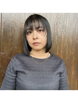 チョキチョキ長蔵(choki choki 長蔵) ボブ/ダークアッシュ/髪質改善/髪質ストロング