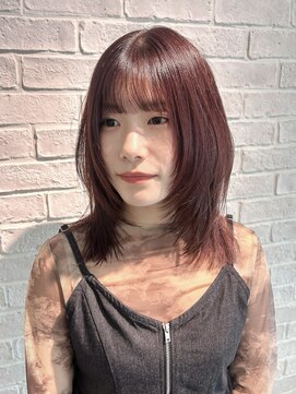 コル(col oodori) レイヤーカット/ブリーチなしレッドブラウン
