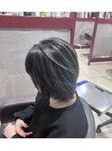 バレイヤージュ/ショート/シルバー