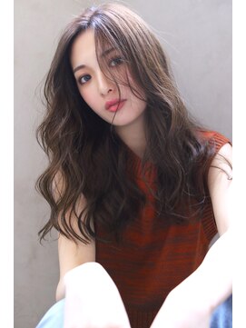 ブラン 栄(Blanc) 【Blanc】髪質改善カラー＿センターパート＿ロング